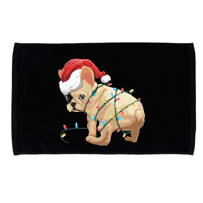 Funny Christmas Gift For A French Bulldog Owner Gift Microfiber Hand Towel