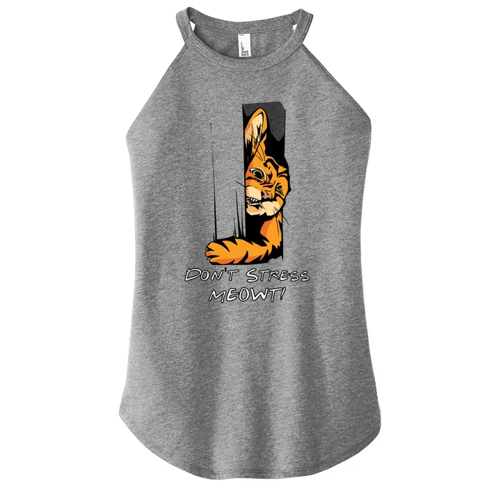 Funny Cat Gift Dont Stress Meowt Gift Women’s Perfect Tri Rocker Tank