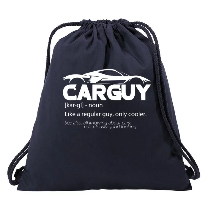 Funny Car Guy Gift Car Guy Definition Drawstring Bag