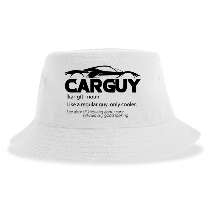 Funny Car Guy Gift Car Guy Definition Sustainable Bucket Hat