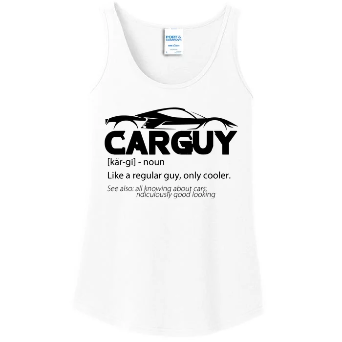 Funny Car Guy Gift Car Guy Definition Ladies Essential Tank