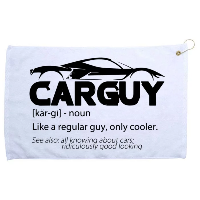 Funny Car Guy Gift Car Guy Definition Grommeted Golf Towel