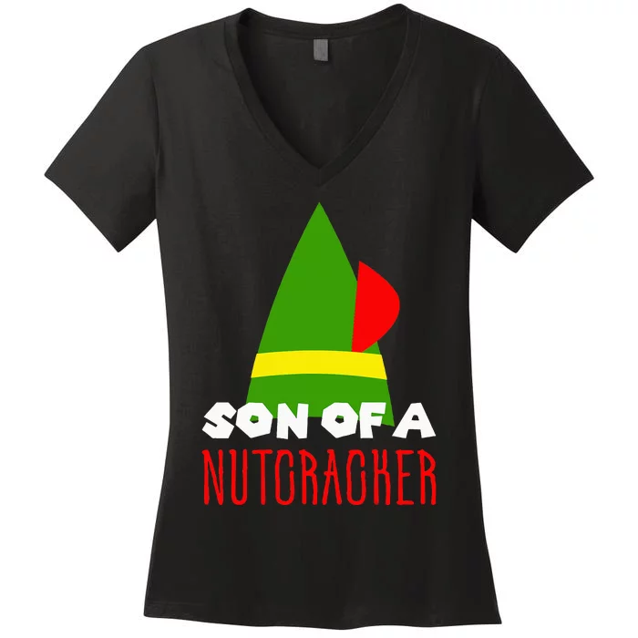 Funny Christmas Gift Son Of A Nutcracker Women's V-Neck T-Shirt