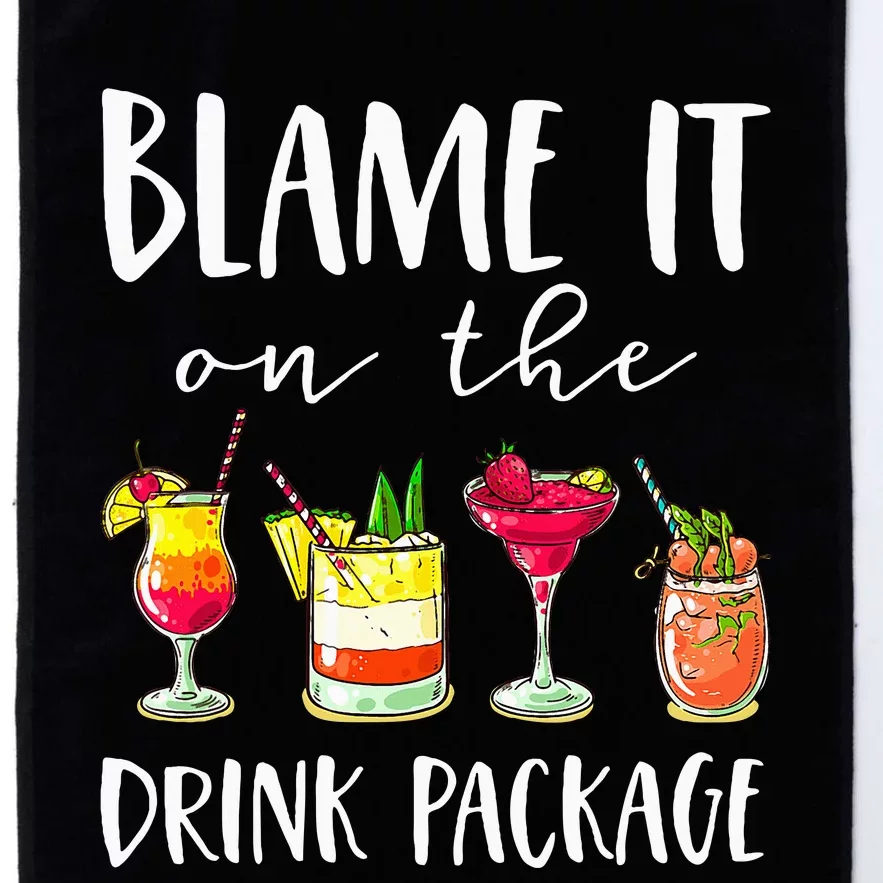 Funny Cruise Gifts Blame It On The Drink Package Platinum Collection Golf Towel