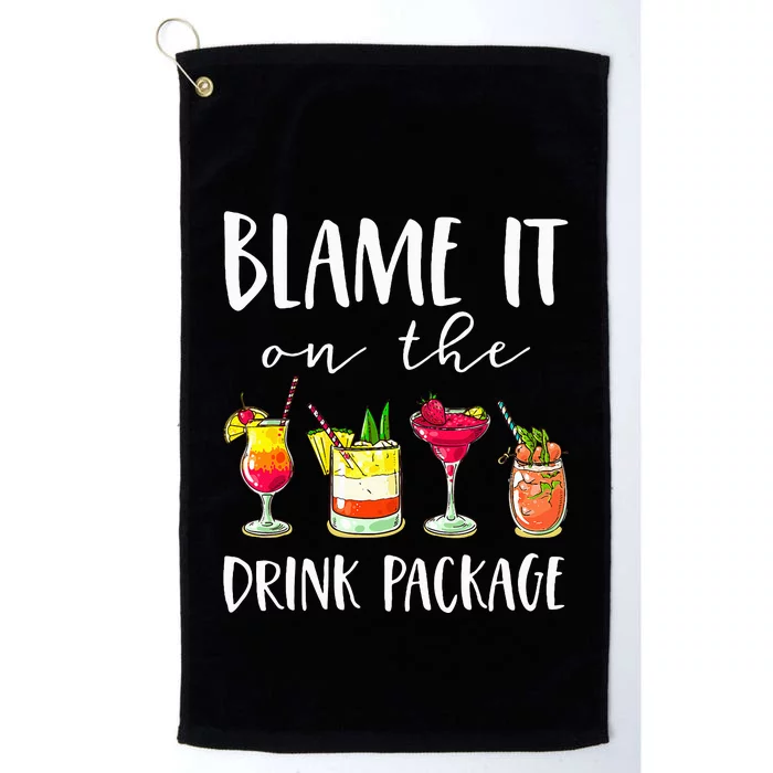 Funny Cruise Gifts Blame It On The Drink Package Platinum Collection Golf Towel