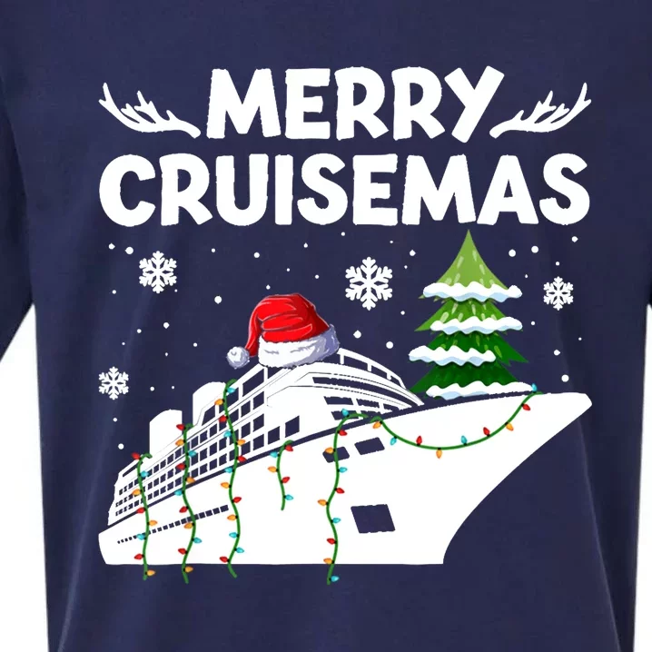 Family Cruise Gift Merry Cruisemas Christmas Vacation Gift Sueded Cloud Jersey T-Shirt