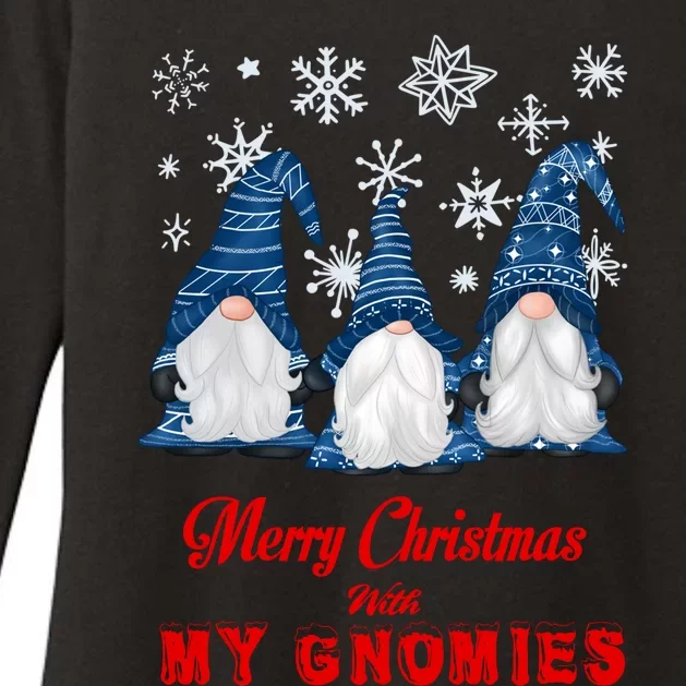 Funny Christmas Gnome Merry Christmas With My Gnomies Xmas Great Gift Womens CVC Long Sleeve Shirt