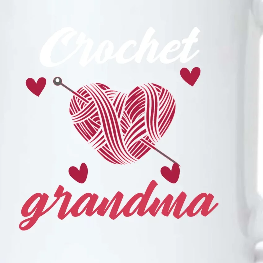 Funny Crochet Grandma Crocheting Crocheter Yarn Lover Gift Black Color Changing Mug