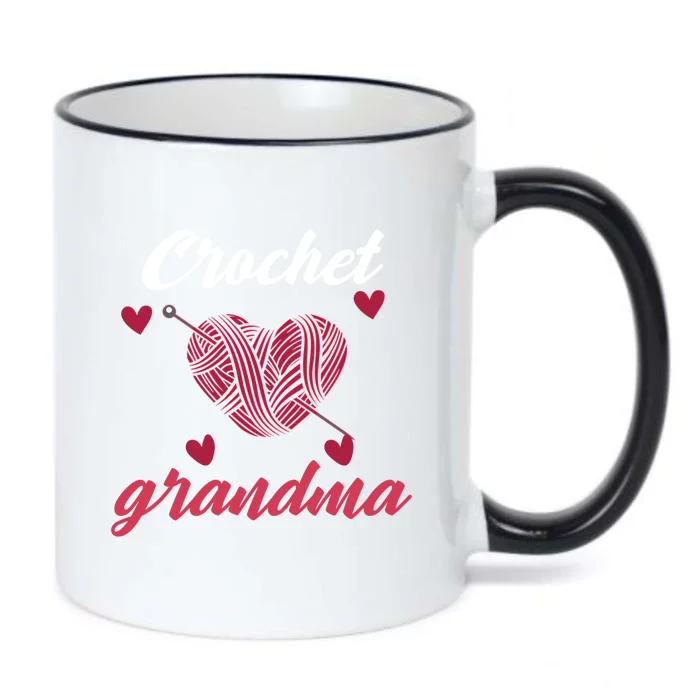 Funny Crochet Grandma Crocheting Crocheter Yarn Lover Gift Black Color Changing Mug