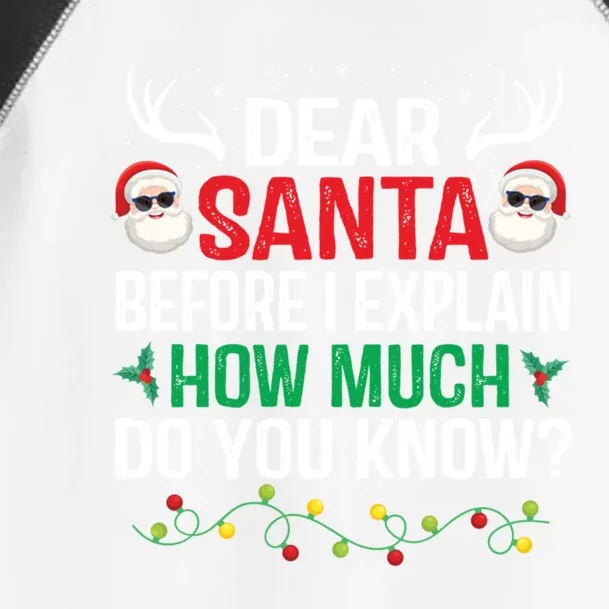 Funny Christmas Gift Adults Dear Santa I Can Explain Gift Toddler Fine Jersey T-Shirt