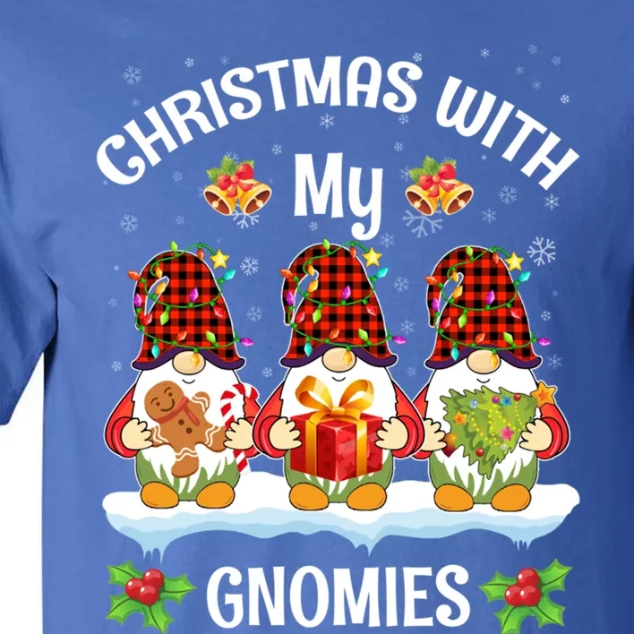 Funny Christmas Gnome Christmas With My Gnomies Xmas Pajamas Great Gift Tall T-Shirt