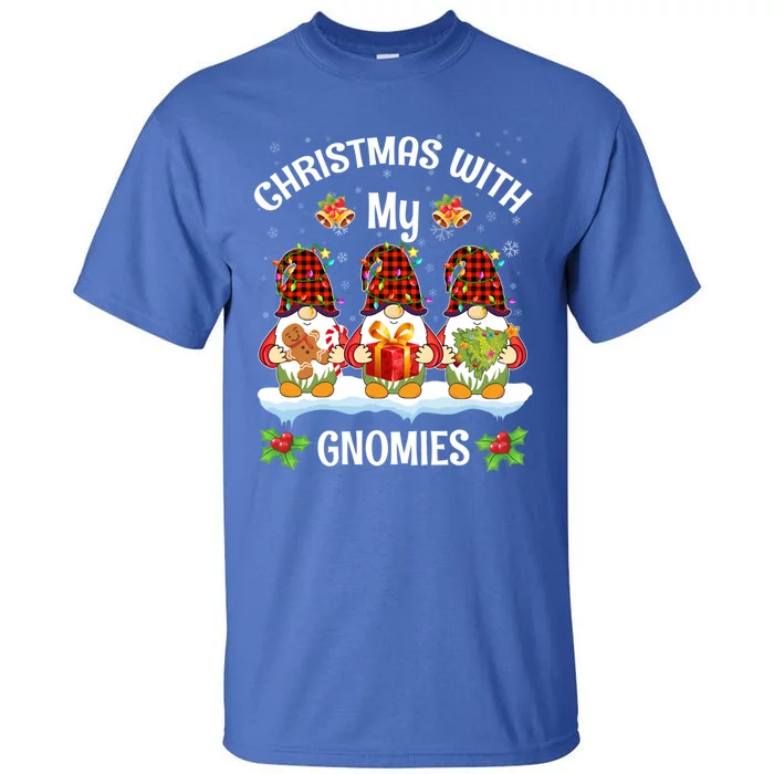 Funny Christmas Gnome Christmas With My Gnomies Xmas Pajamas Great Gift Tall T-Shirt