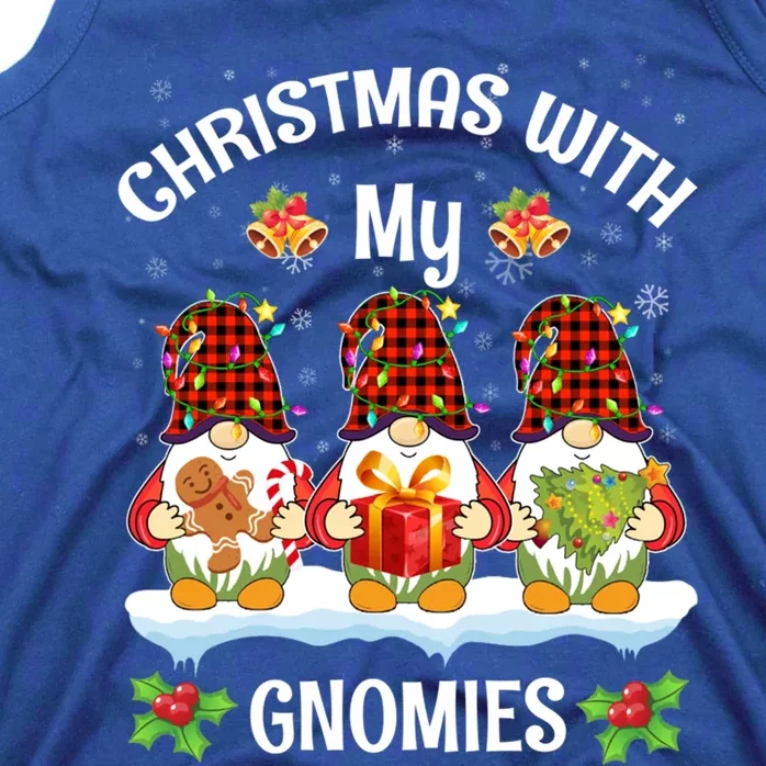 Funny Christmas Gnome Christmas With My Gnomies Xmas Pajamas Great Gift Tank Top