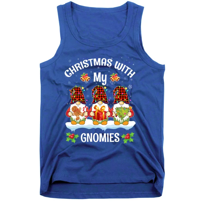 Funny Christmas Gnome Christmas With My Gnomies Xmas Pajamas Great Gift Tank Top