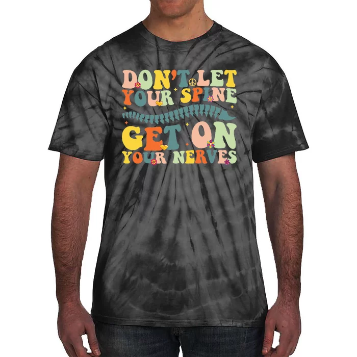 Funny Chiropractor Groovy Spine Doctor of Chiropractic Tie-Dye T-Shirt