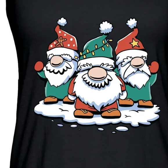 Funny Christmas Gnomes Gift Ladies Essential Flowy Tank