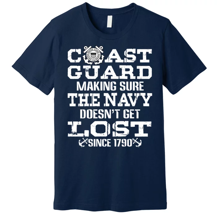 Funny Coast Guard Veteran Vintage American Flag Gift Premium T-Shirt