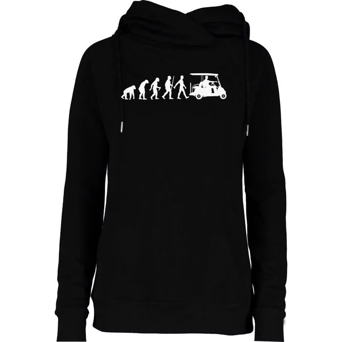 Funny Cool Golf Cart Art Vintage Golf Lover Players Womens Funnel Neck Pullover Hood