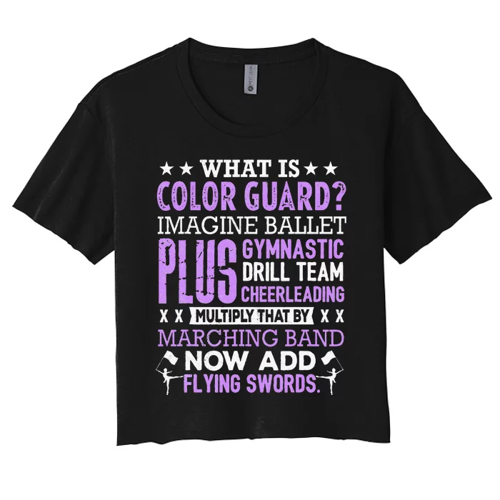 Funny Color Guard Flag School For Ns Women Women's Crop Top Tee