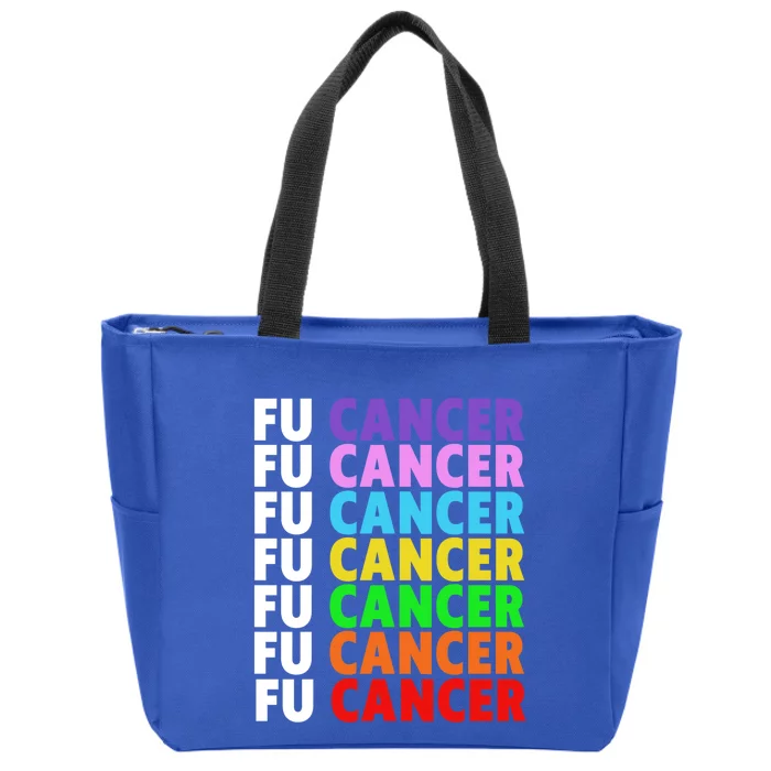 Fu Cancer Gift Fuck Cancer Funny Gift Fuck Cancer Awareness Great Gift Zip Tote Bag