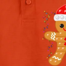 Funny Christmas Gingerbread Cookie Santa Cap Pop It Toy Xmas Cute Gift Dry Zone Grid Performance Polo