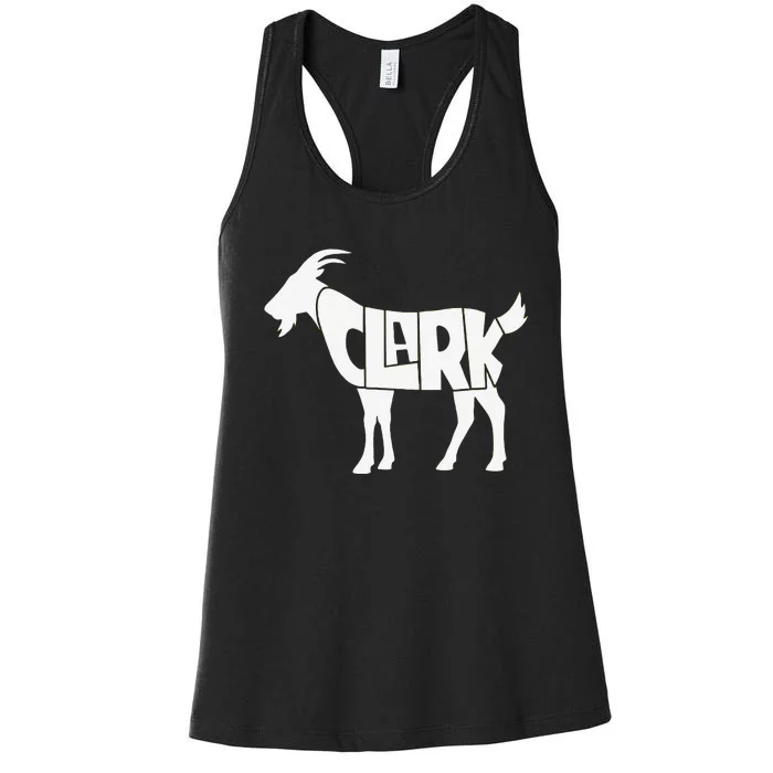 Funny Clark Goat Basketball Fan Gift Women's Racerback Tank