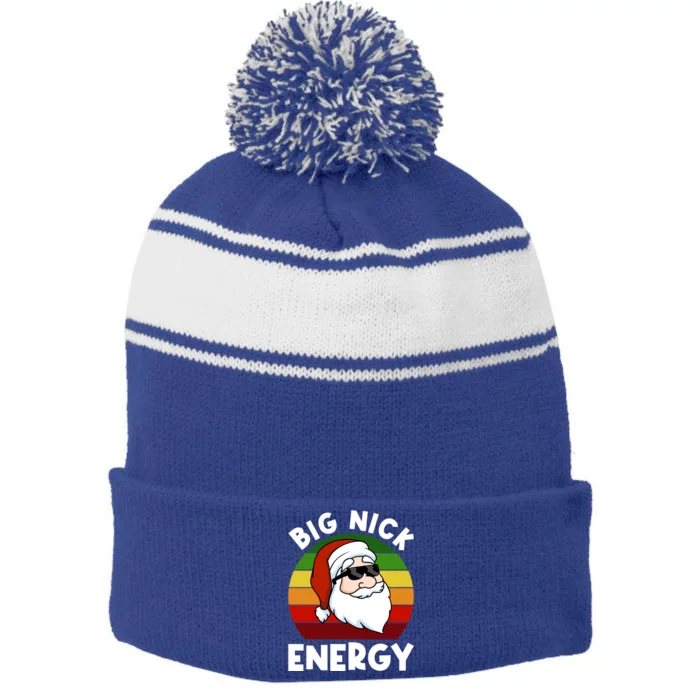 Funny Christmas Gift Santa Gift Big Nick Energy Xmas Cool Gift Stripe Pom Pom Beanie