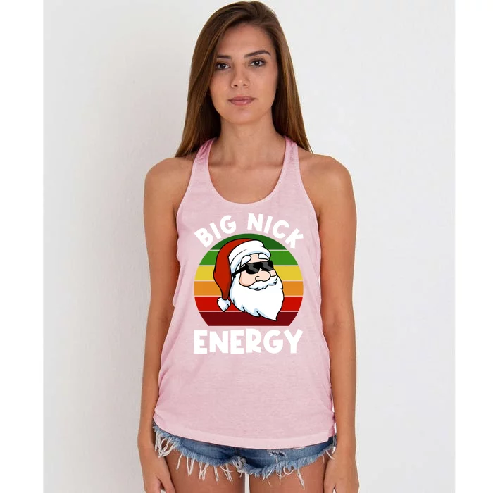 Funny Christmas Gift Santa Gift Big Nick Energy Xmas Cool Gift Women's Knotted Racerback Tank