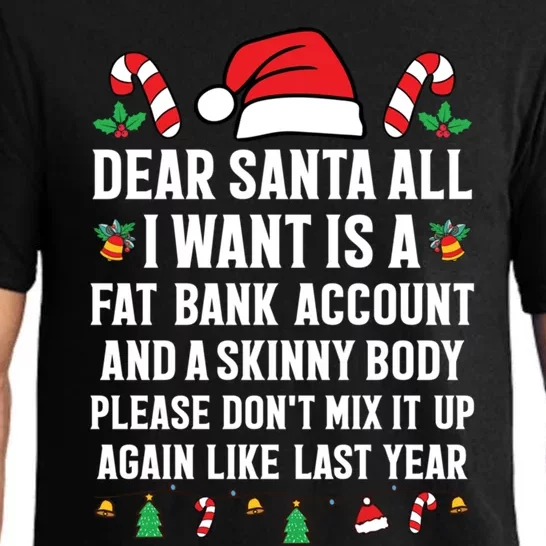 Funny Christmas Gift Adult Dear Santa Xmas Great Gift Pajama Set