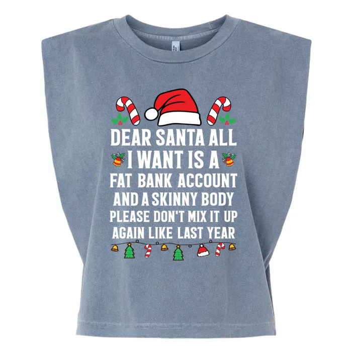 Funny Christmas Gift Adult Dear Santa Xmas Great Gift Garment-Dyed Women's Muscle Tee