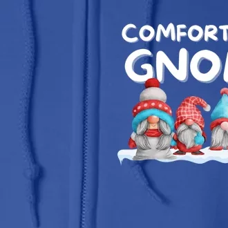 Funny Comfortably Gnome Christmas Gift Full Zip Hoodie