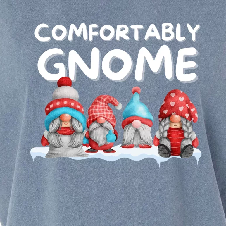 Funny Comfortably Gnome Christmas Gift Garment-Dyed Women's Muscle Tee