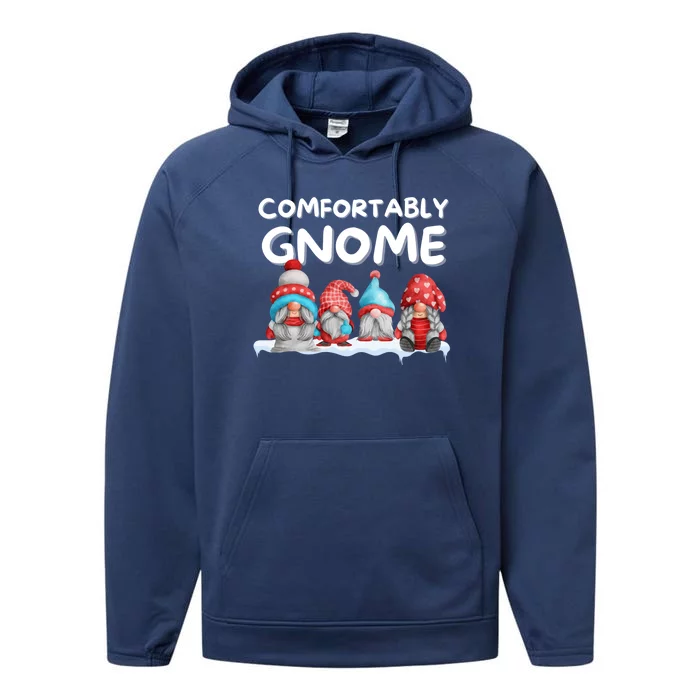 Funny Comfortably Gnome Christmas Gift Performance Fleece Hoodie