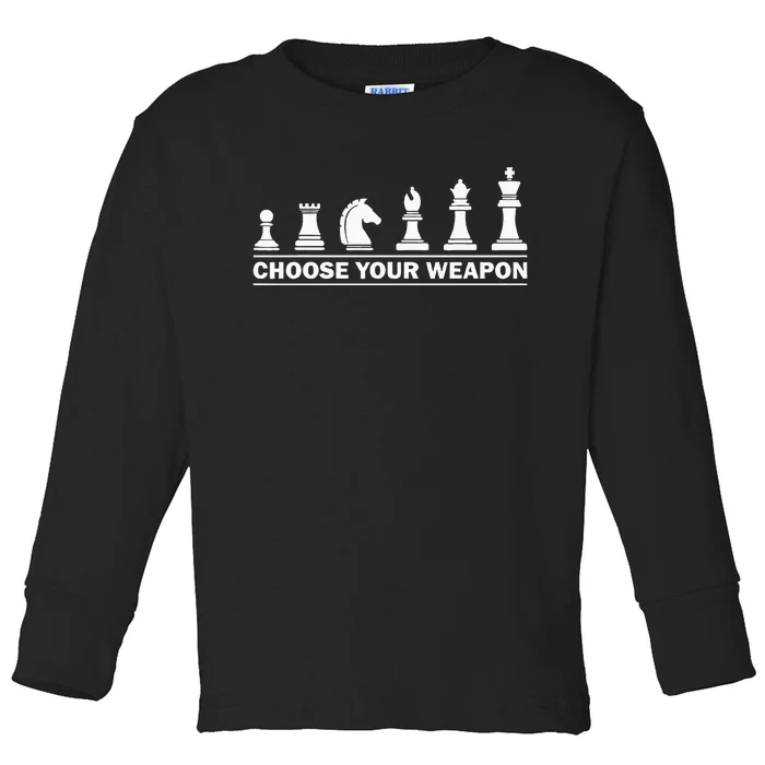 Funny Chess Gift For Chess Lover Cool Player Toddler Long Sleeve Shirt