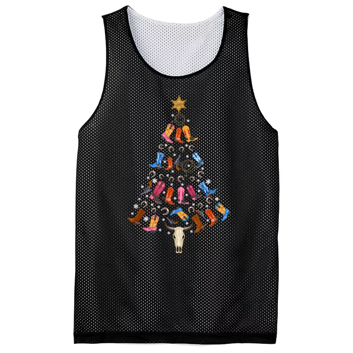 Funny Cowboy Gift Ugly Christmas Cowboy Mesh Reversible Basketball Jersey Tank