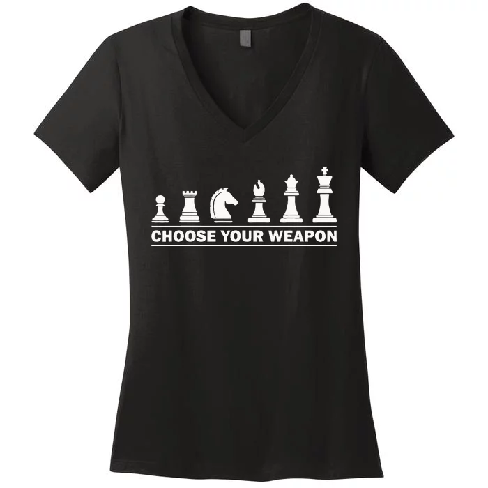 Funny Chess Gift For Chess Lover Cool Player Women's V-Neck T-Shirt