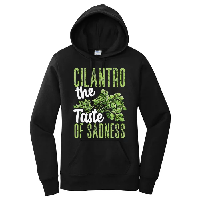 Funny Cilantro Green Herb Dislike Bad Taste Of Sadness Women's Pullover Hoodie