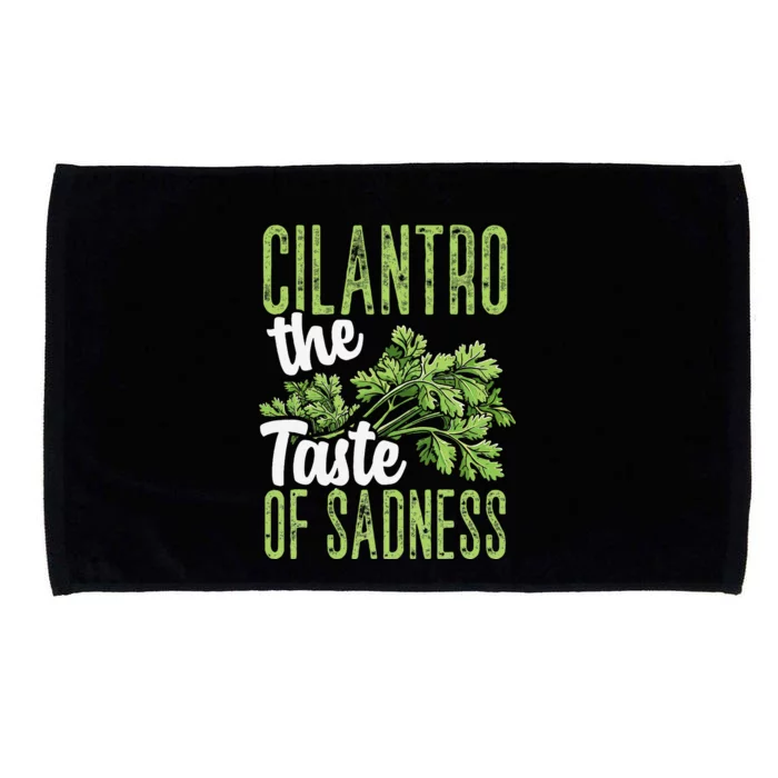 Funny Cilantro Green Herb Dislike Bad Taste Of Sadness Microfiber Hand Towel