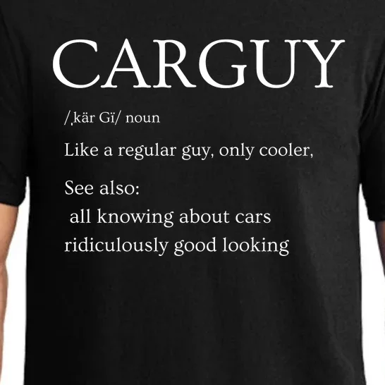 Funny Car Guy Gift Car Guy Definition Pajama Set