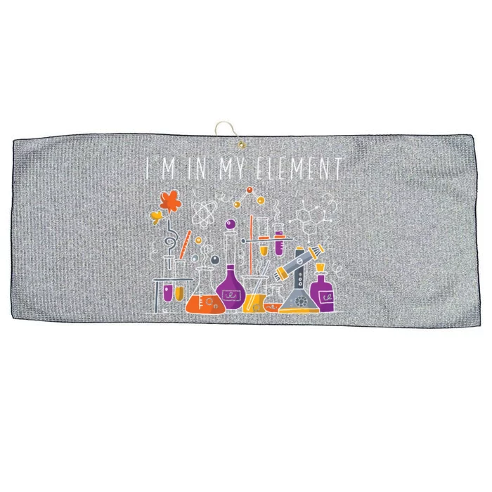 Funny Chemist Gifts Im In My Element Chemistry Science Nerd Large Microfiber Waffle Golf Towel