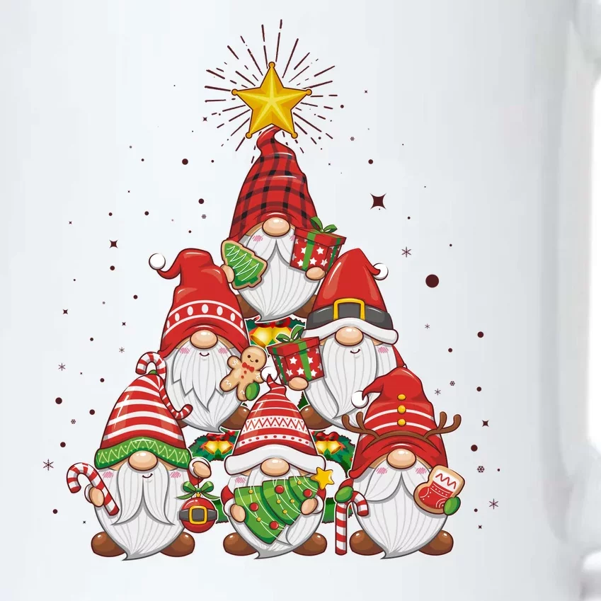 Funny Christmas Gnome Tree Black Color Changing Mug