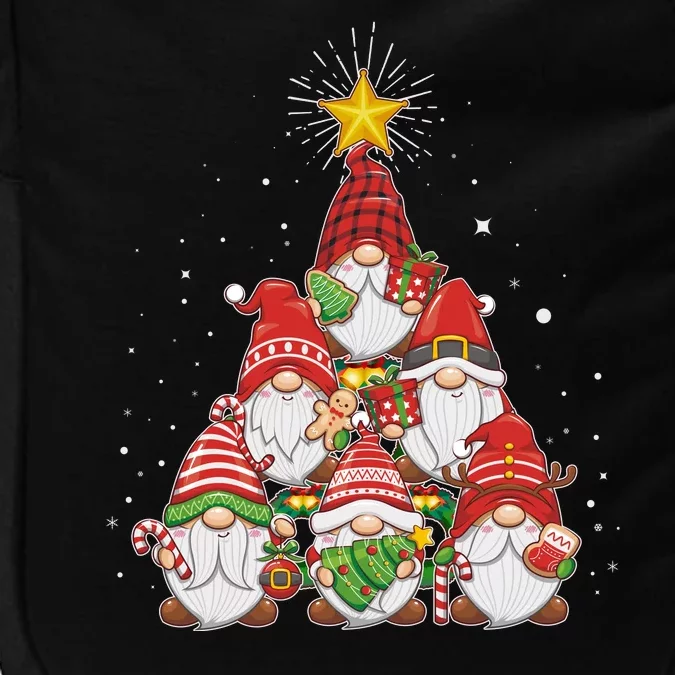 Funny Christmas Gnome Tree Impact Tech Backpack