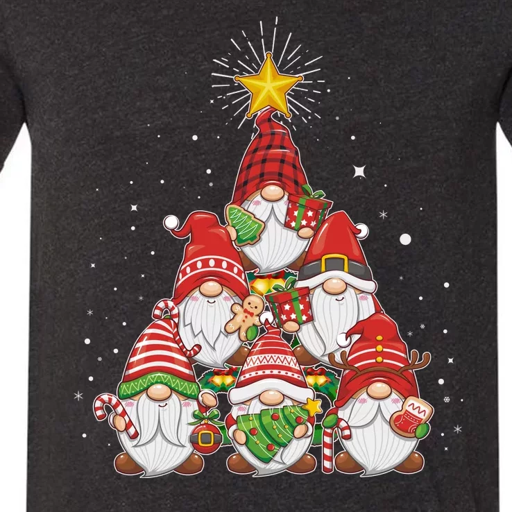 Funny Christmas Gnome Tree V-Neck T-Shirt