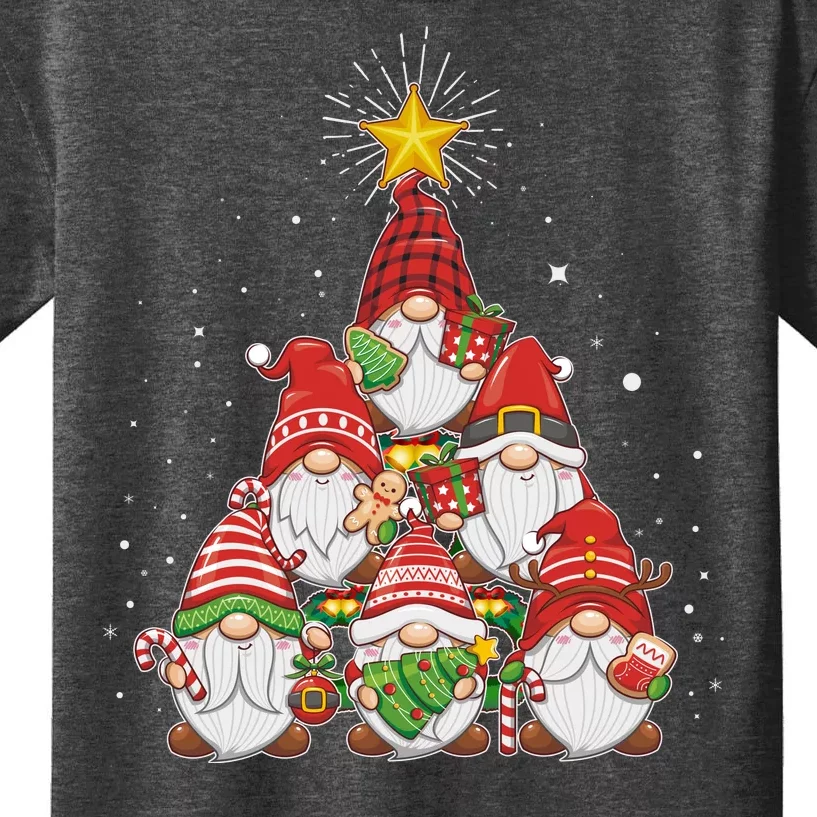 Funny Christmas Gnome Tree Kids T-Shirt