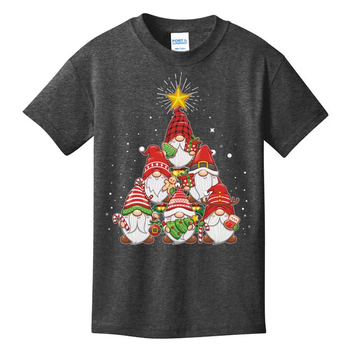 Funny Christmas Gnome Tree Kids T-Shirt