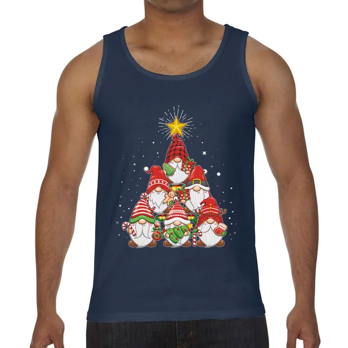 Funny Christmas Gnome Tree Comfort Colors® Tank Top