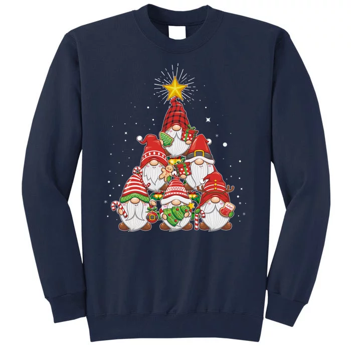 Funny Christmas Gnome Tree Tall Sweatshirt