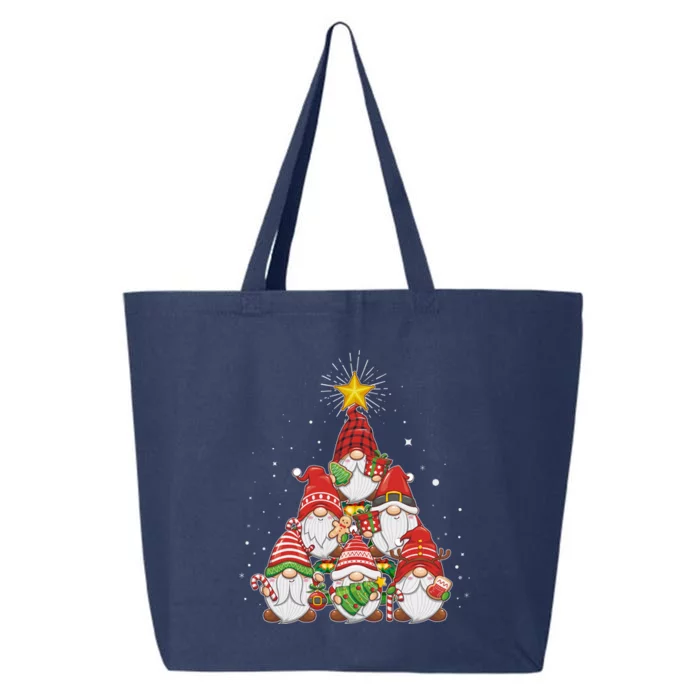 Funny Christmas Gnome Tree 25L Jumbo Tote