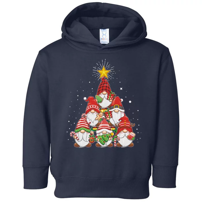 Funny Christmas Gnome Tree Toddler Hoodie