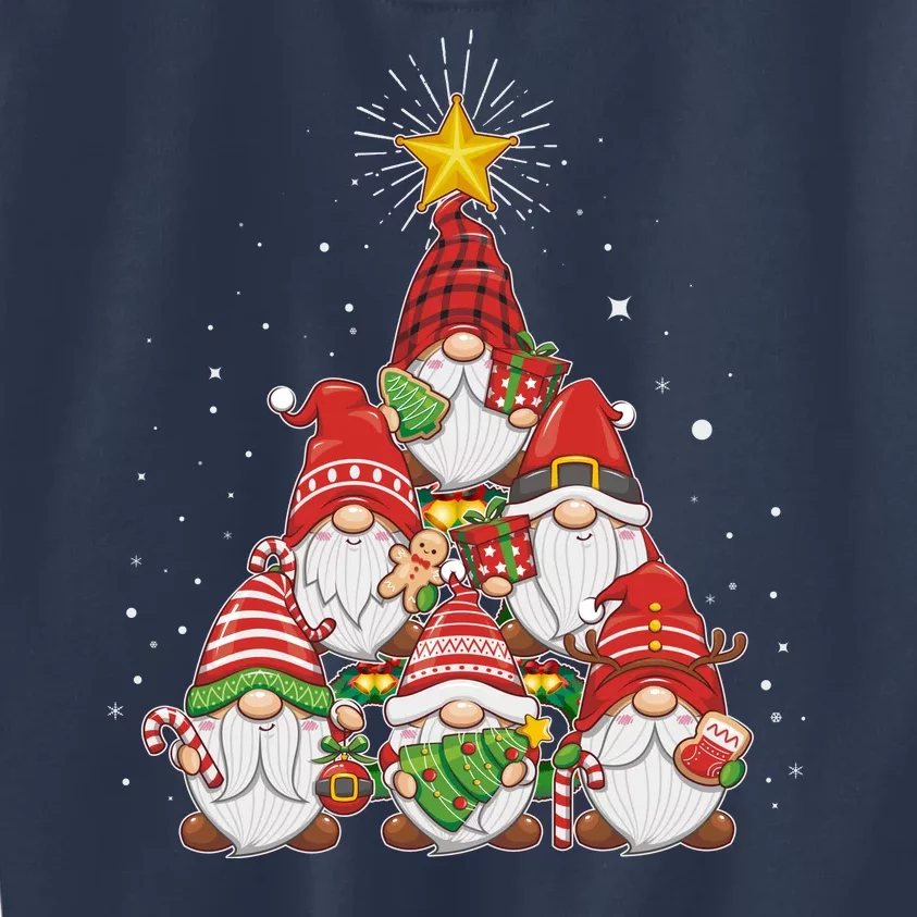 Funny Christmas Gnome Tree Kids Sweatshirt